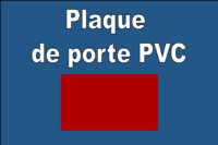 Plaque de porte PVC avec texte