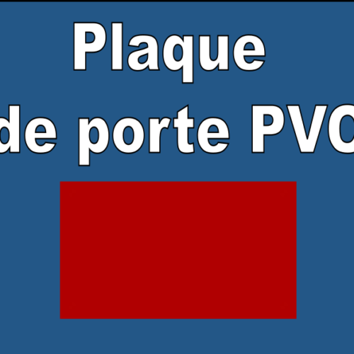 Plaque de porte PVC avec texte